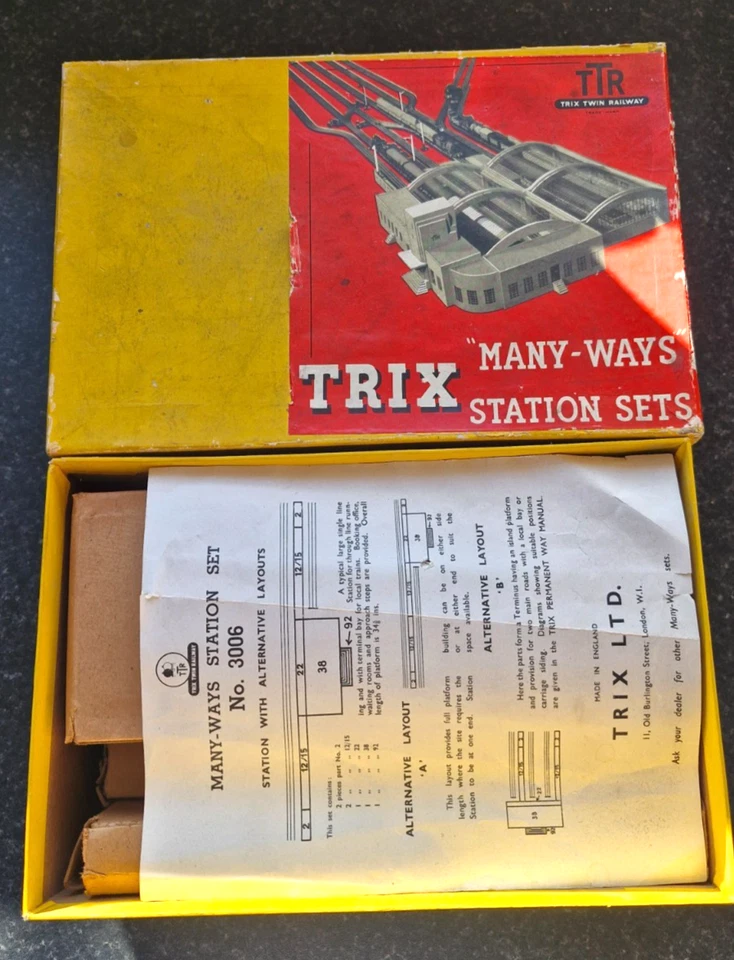 Vintage TRIX TWIN RAILWAYS Many Ways THROUGH STATION 3006 Building Set Rare - Image 3 of 4