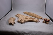 4 Pc Thomas Friends Wooden Train Switch Tracks Bump Hump End Curve Lot