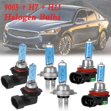 For Kia Cadenza 17 2018 Combo 6pcs 9005 H7 H11 Halogen Headlight Fog Light Bulbs