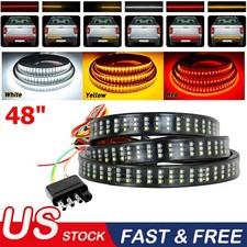 48" Inch Truck Tailgate LED Light Bar Brake Reverse Turn Signal Stop Tail Strip