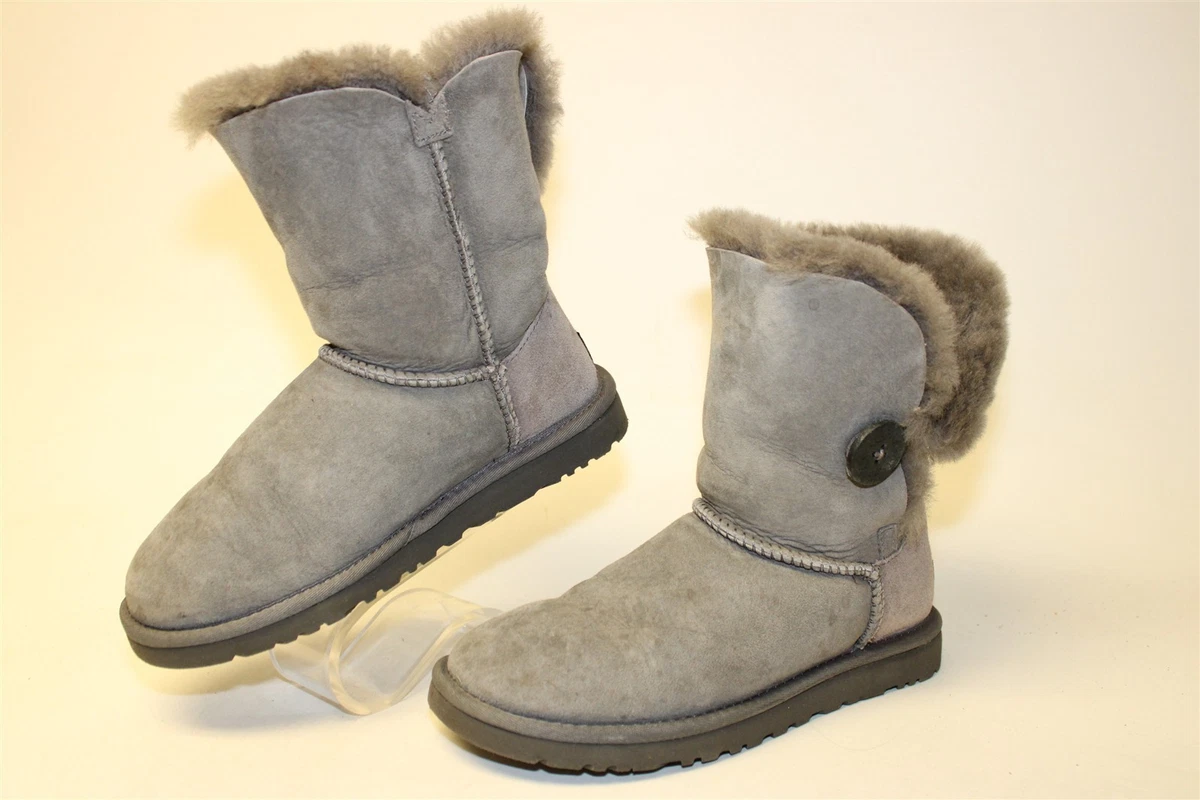 UGG Bailey Button Gray Boots for Women for sale | eBay