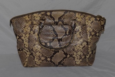 Michael Kors Beige Snakeskin Print  Top Handle Bag NICE!