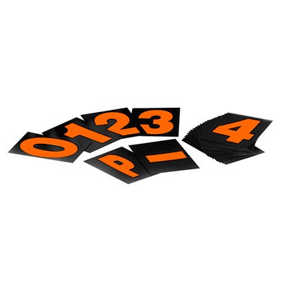 B-G Racing Motorsport / Paddock 36 Piece Pit Board Number Set - Orange
