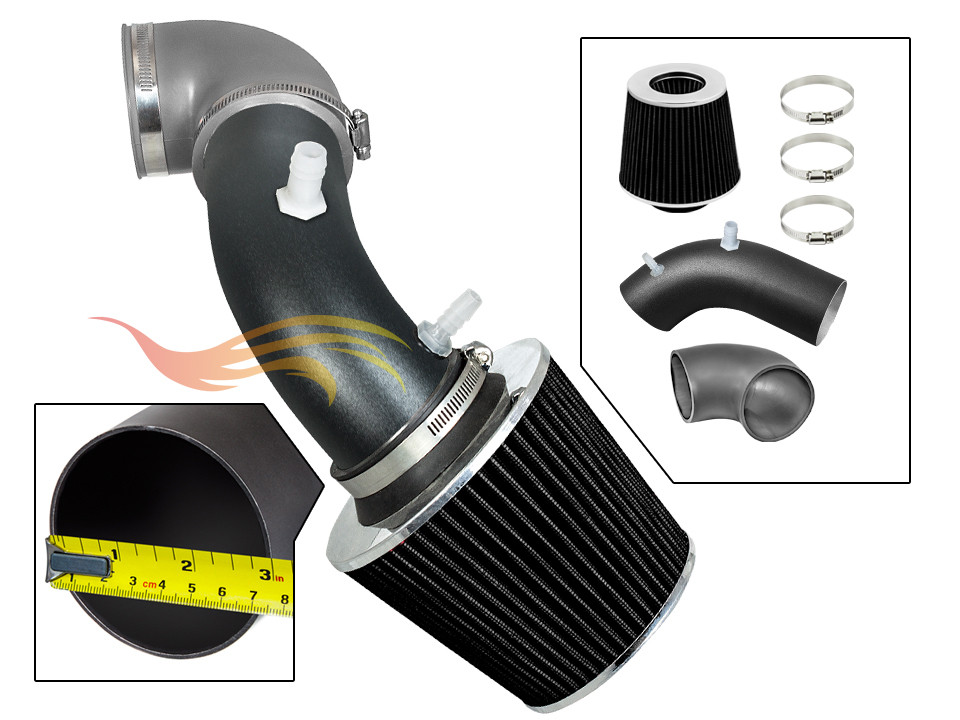 BCP RW GREY For 2011-2018 Taurus SHO 3.5L V6 Turbo Ram Air Intake Kit +Filter