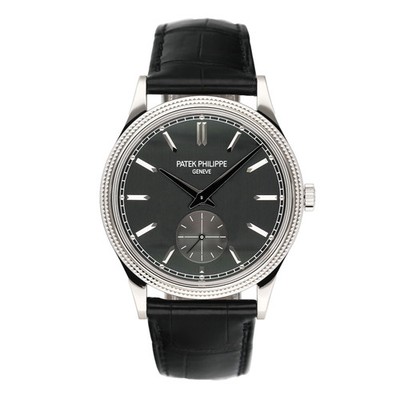 Patek Philippe Calatrava 6119G Charcoal Gray Dial Mens Watch Box Papers