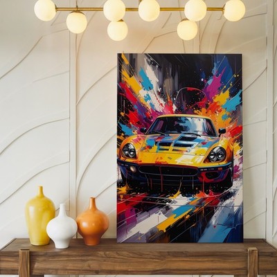Porsche 911 Gt3 Rs Splash Canvas Abstract Street Art Automotive
