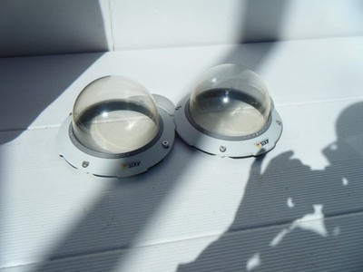 Two Nice Used Axis TQ6807 (01946-001) Clear Dome Camera Cover Q6075-E, Q6078-E +