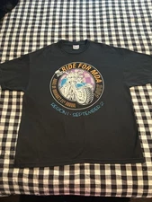 Vintage 2001 Abate Of Indiana MDA Ride~21st Annual Black T-Shirt~XL