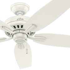 Hunter Fan 52 inch White Indoor Ceiling Fan with Pull Chain and No Light