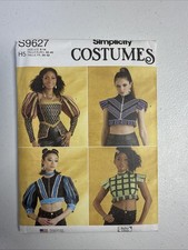 9627 SIMPLICITY - COSTUME: 4 CORSETS TOPS - Sz: 6/8/10/12/14