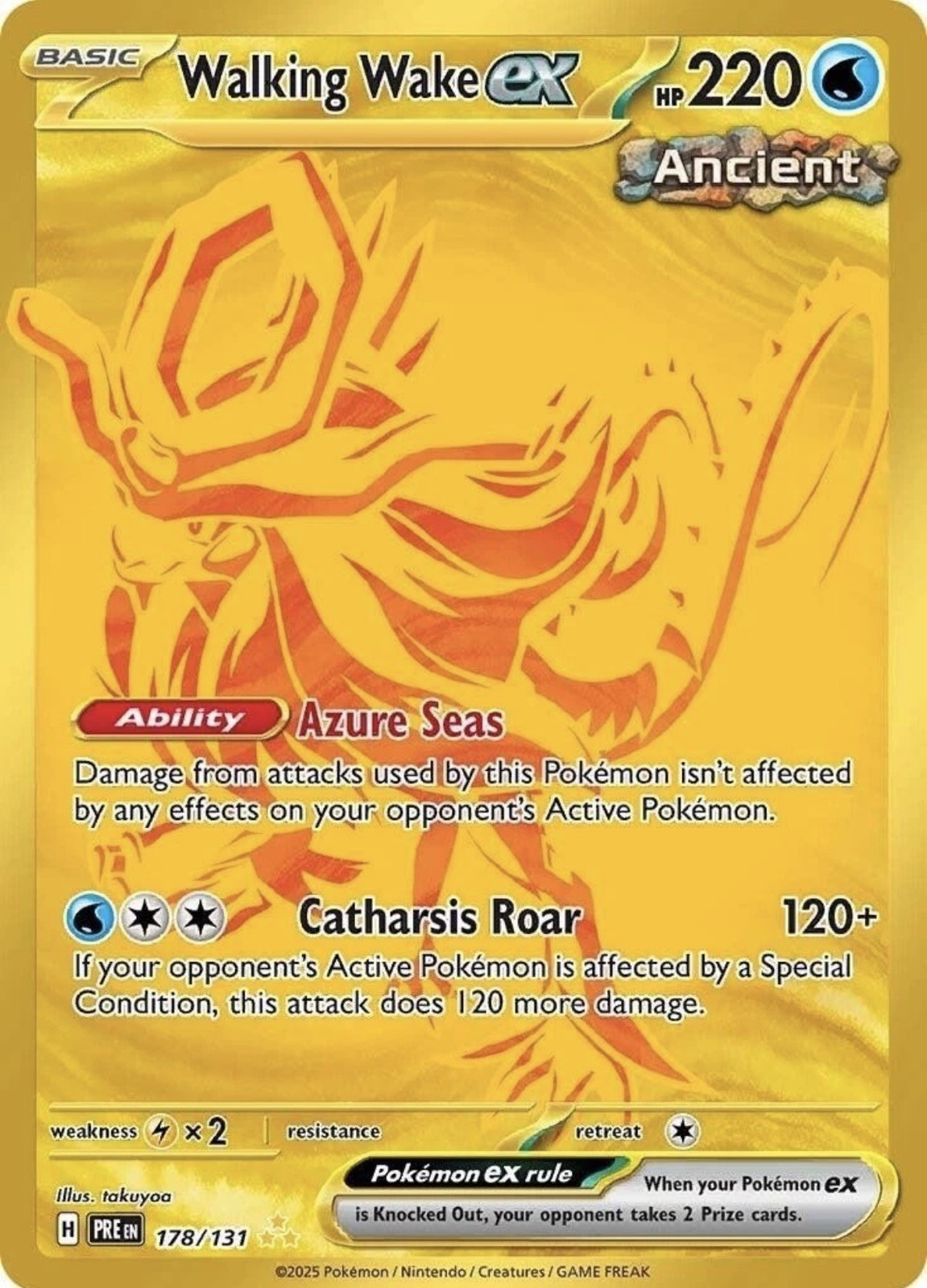 Walking Wake ex 178/131 - Scarlet & Violet Prismatic Evolutions 