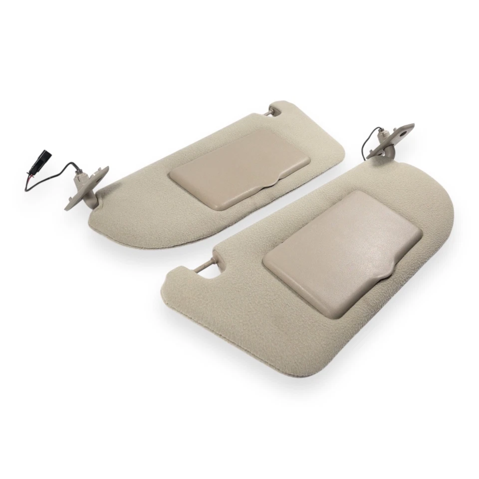 Par de parasoles laterales para conductor y pasajero Saturn serie L 2000-2005 beige iluminado Foto 3 de 4