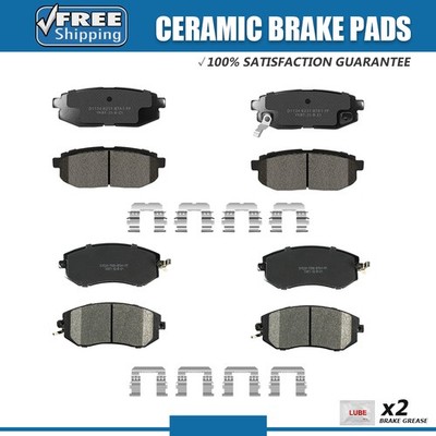 Front & Rear Ceramic Brake Pads for 2010 2011 2012 2013 2014 Volvo XC90