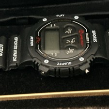 lcd Wristwatch Black New, But Needs Battery