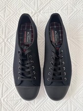 Ben Sherman Dorset Lo Men's Canvas Black Sneaker Memory Foam Comfort Insole NIB