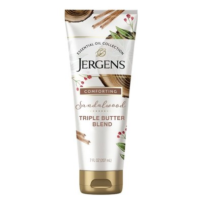 Jergens Sandalwood Hand and Body Lotion for Dry to 7 Fl Oz (Pack of 1), White 