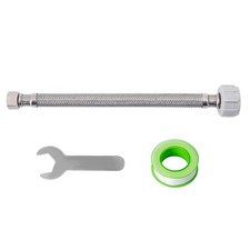 Toilet Water Supply Line 9 Inch 7/8 Ballcock x 3/8 Compression Braided Hose