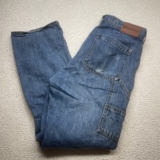 Lucky Brand Carpenter Jeans Womens 29 Blue Denim Straight Leg Hammer Loop