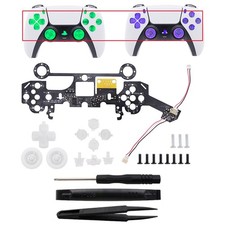 DIY Colored LED Light Board D-Pad Face Buttons Thumbsticks For PS5 Controller
