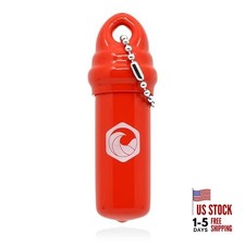 Floating Keychain 1 pack with Waterproof Safety Container Boat Key Float Red
