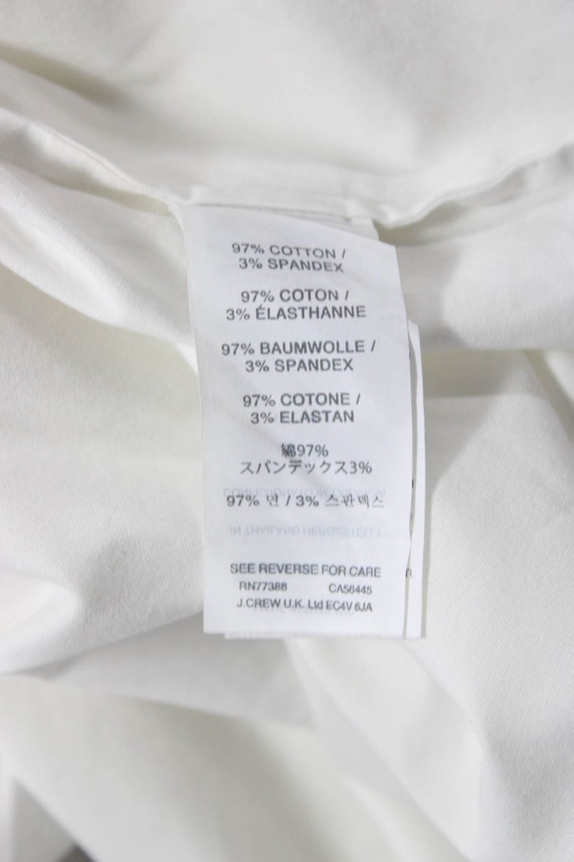 J Crew Women Basic Collared White Button-Up Shirt… - image 5