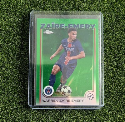   Topps Chrome UCC 2024-2025 / Warren Zaire-Emery / PSG / Green / 99