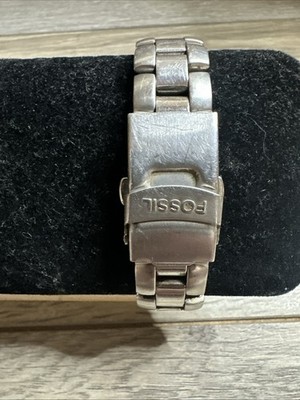 Fossil Am-3526 Ladies Womens Wrist Watch Blue Face Stainless  display picture 1