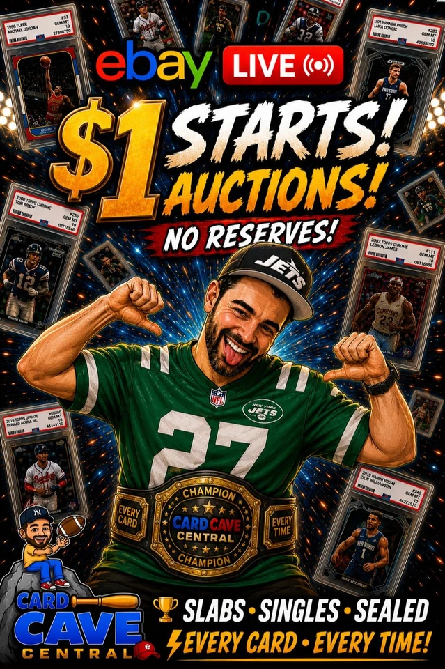 $1 START 🔥 Graded + Raw Multi-Sport Cards LIVE!