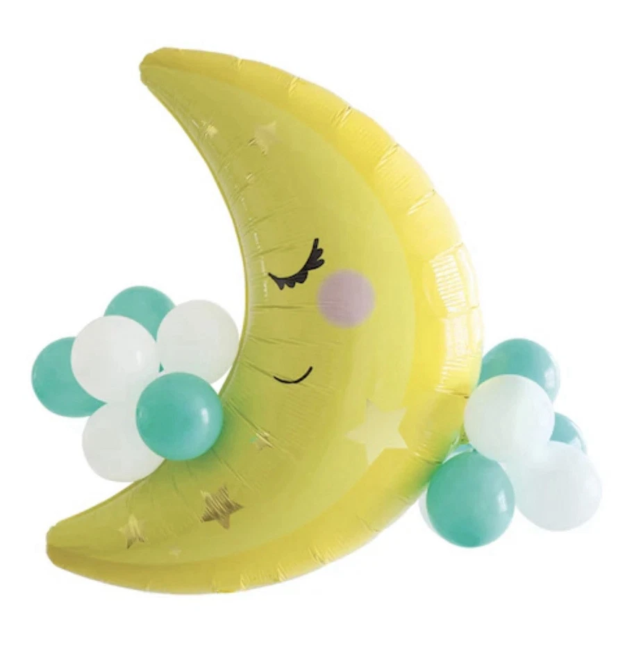 "Globos decorados estrellas luna sala de fiesta cumpleaños jumbo súper forma 55"" 32""" Foto 3 de 4