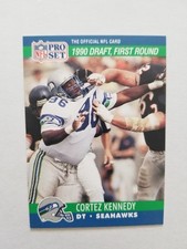1990 Pro Set #671 Cortez Kennedy Rookie Seattle Seahawks