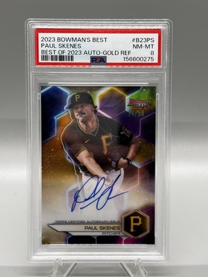 2023 Bowman's Best - Best of 2023 Autographs Paul Skenes #B23-PS Gold Ref. /50