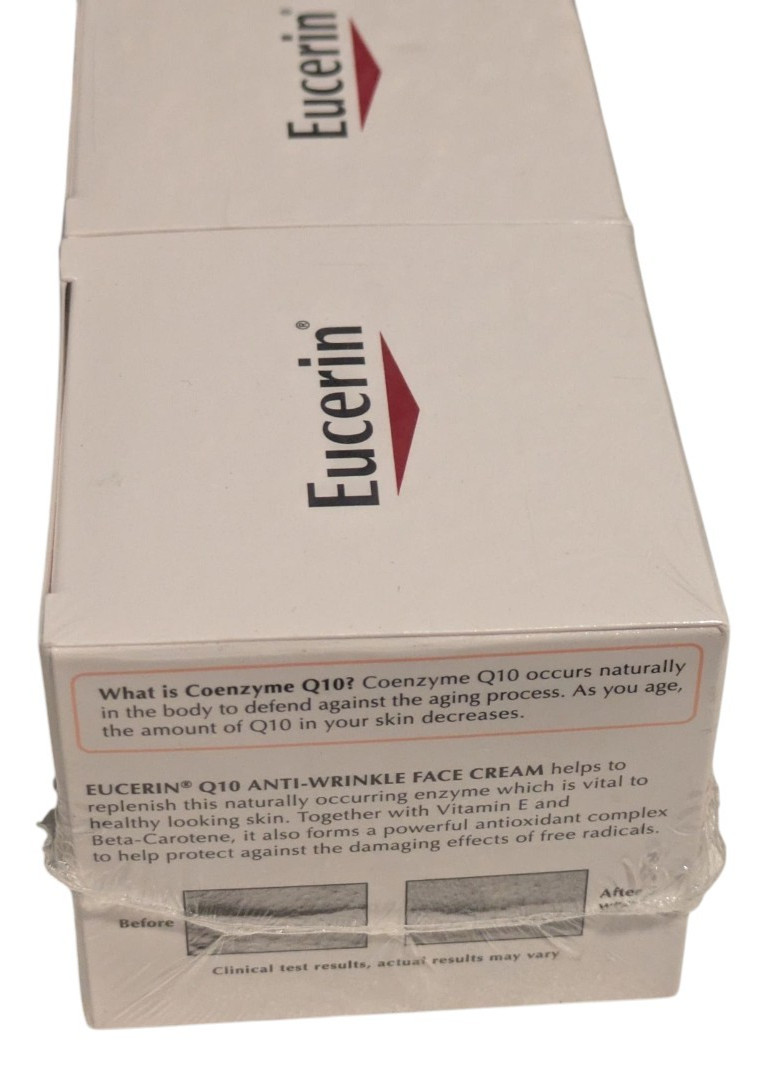 Eucerin Q10 Anti Wrinkle Face Cream Moisturizer Bundle Day & Night Formula NEW