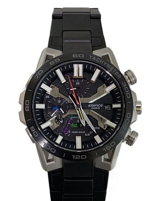 CASIO EQB-2000 Edifice analog watch Solar Stainless Black Solar Powered
