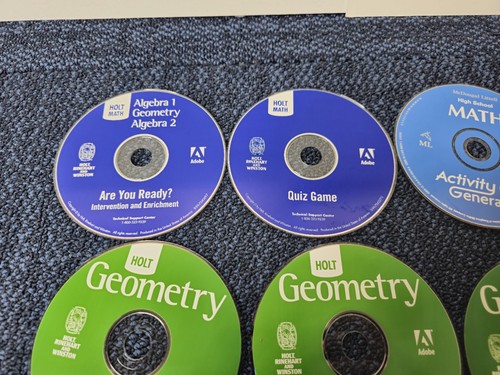 Holt Geometry Math CDs Teacher Edition | Home Schooling CD Education Mixed Lot - Picture 2 of 6