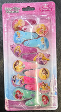 Disney Princess Hair Snap Clips 12 ct., Ages 3 , Foam covered w/ characters