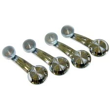 Window Regulator Handles Clear Knob Kit 1969-72 Chevelle Lemans Cutlass 4pc
