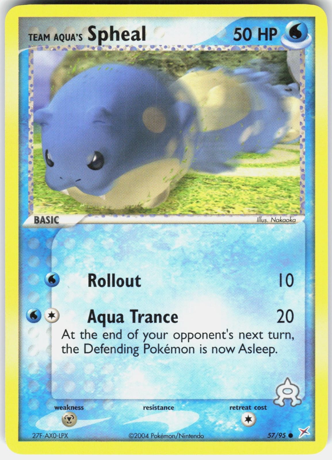 Team Aqua's Spheal 57/95 Common Team Magma vs Team Aqua Pokemon Lightly Played