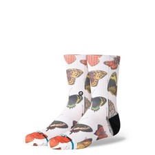 Stance Kids Canvas Crew Polyester Cushion Flutterby Butterfly Casual Socks Sz M