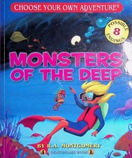 CYOA Junior 13 - Monsters of the Deep - 1st Printing Dragonlarks Ed. - B/A-/B+