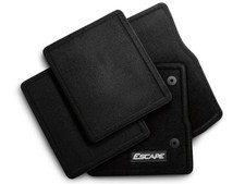 Ford Escape 2013-2019 Charcoal Black Front Rear Carpet Floor Mats Set W Logo