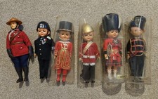 Vintage Dolls x6 Police Beefeater Guards Sleepy Eyes Antique