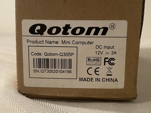Qotom Q305p 3205u 4GB 32GB SSD Mini PC COM Serial Port IPC POS Computer RS-232 - Afbeelding 7 van 7