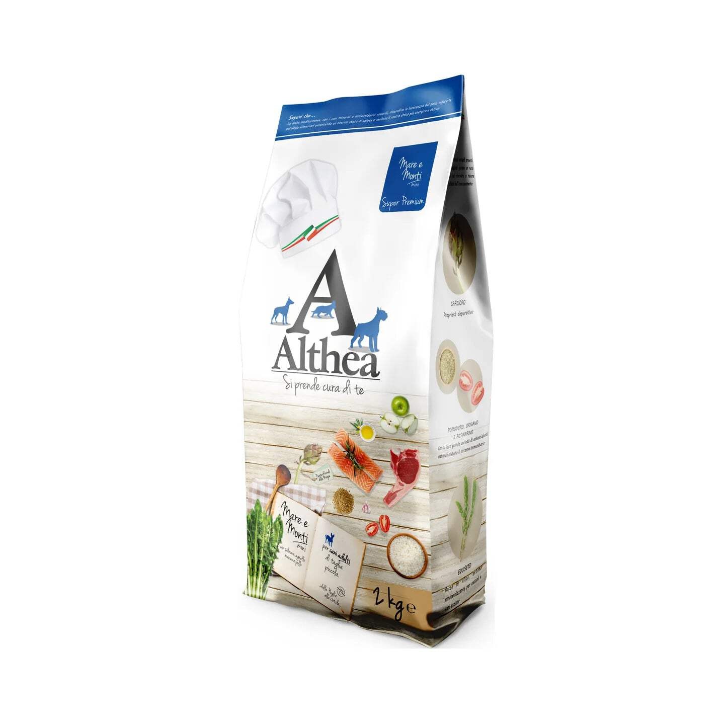 ALTHEA MINI CON SALMONE AGNELLO,MANZO E POLLO 2 KG