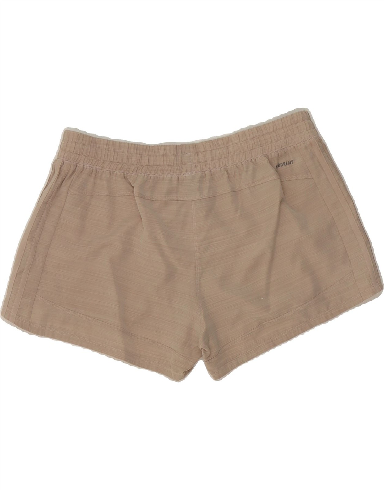 ADIDAS Womens Aeroready Sport Shorts UK 16/18 Large Beige Polyester CF14 thumbnail 2