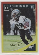 2018 Donruss Optic Rookies Red & Yellow Prizm Avonte Maddox #147 g6p