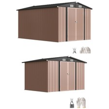 Outsunny Capanno Metallo, Prese d'Aria, Porte