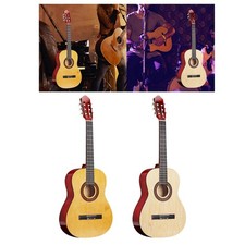 32" Acoustic Classical Guitar, Professional Clear 6 Metal Strings for Kids