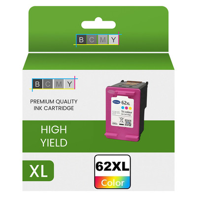 Wiederbefüllte HP 62 XL Farbtintenpatrone - für HP ENVY / OfficeJet Drucker