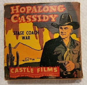 Castle Films Hopalong Cassidy "Stage Coach War" 8 mm Box # 853