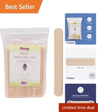 Luxury Large Wooden Wax Sticks - 100 Count for Effortless Body Hair Removal